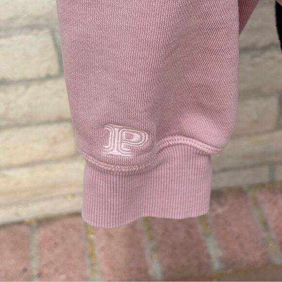 PINK Victoria's Secret Ivy Fleece Polo Sweatshirt, Wanna Be Pink, Small - Picture 8 of 11